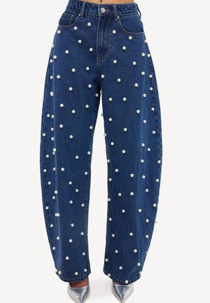 LOAVIES, WILD FLOWER SOUL - Vaqueros boyfriend - blue dark   solid