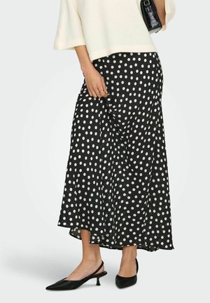 VERA MIDI - Jupe longue - black