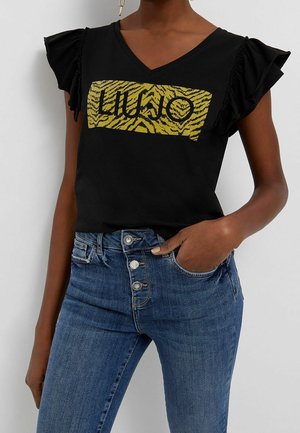 T-shirt con stampa - black