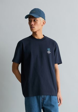 Marc O'Polo DENIM RELAXED FIT - Μπλουζάκι με στάμπα - navy teal