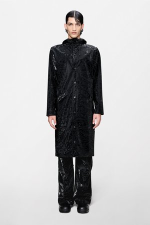 LONGER JACKET UNISEX - Αδιάβροχο μπουφάν - black