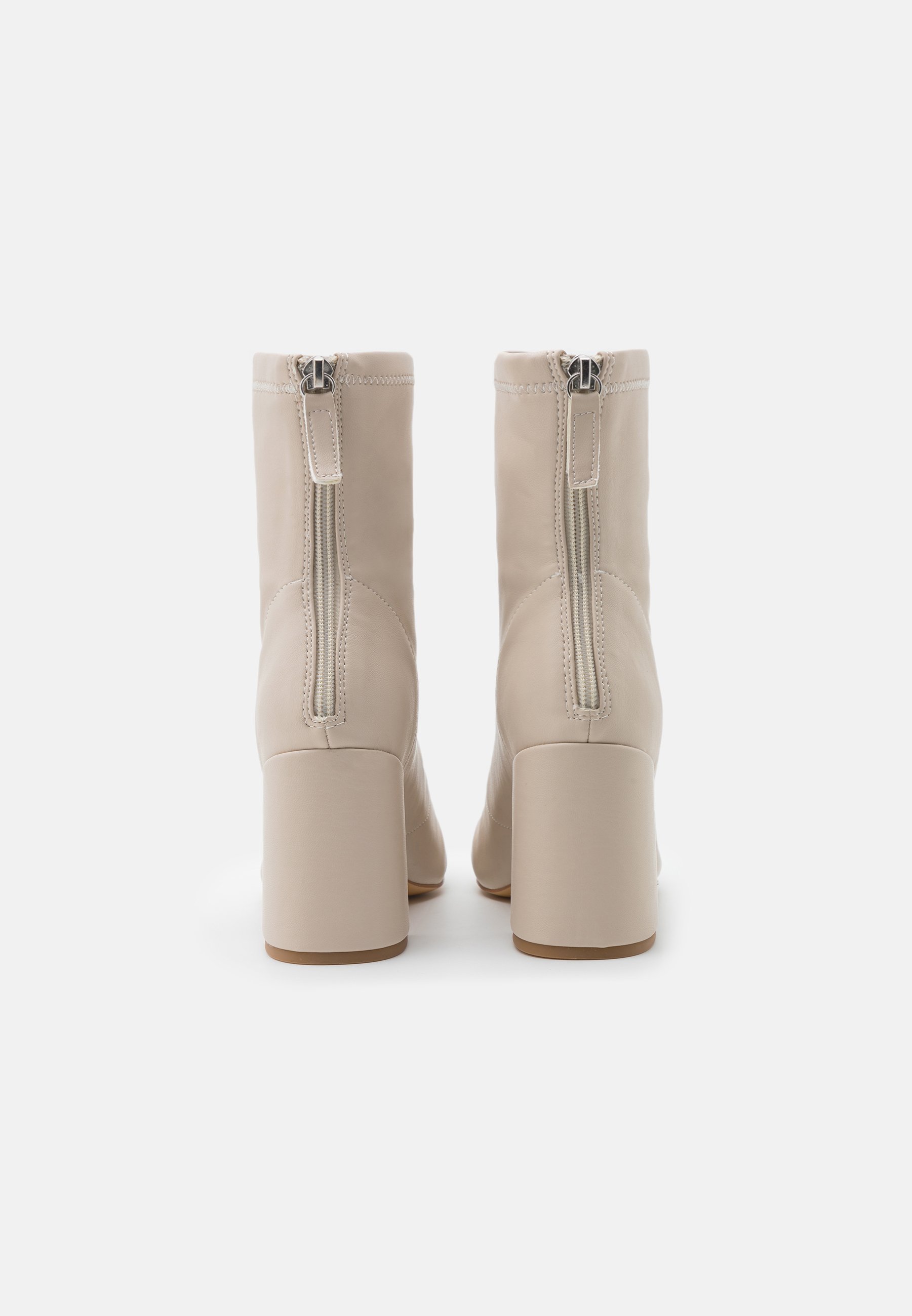 white block heel sock boots