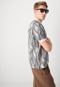 Scotch & Soda MICRO ALLOVER PRINT REGULAR FIT - Polo - navy