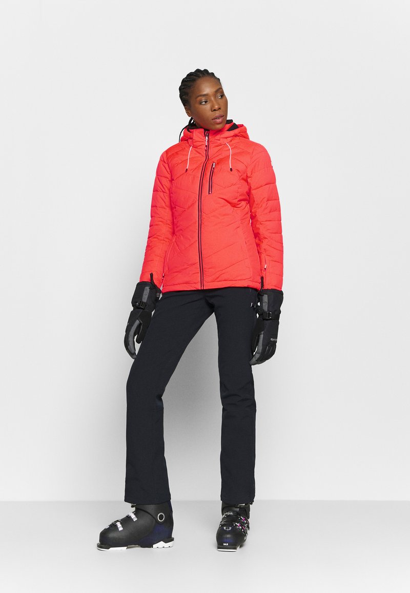 Killtec Aven waterproof ski snowboard Coat Pink Coral Yellow Checker