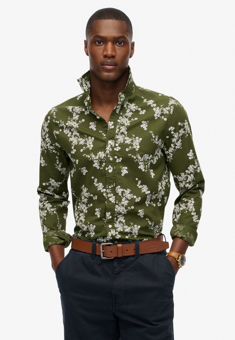 Superdry & Co LONG SLEEVE - Overhemd - olive blossom