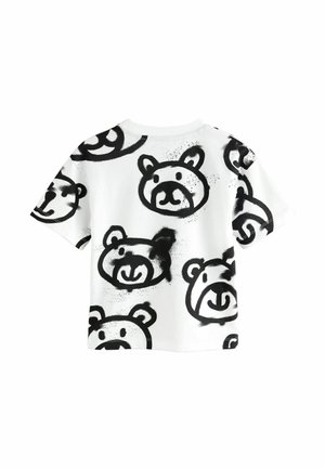 Next ALL-OVER  - Nyomott mintás póló - white graffiti bear