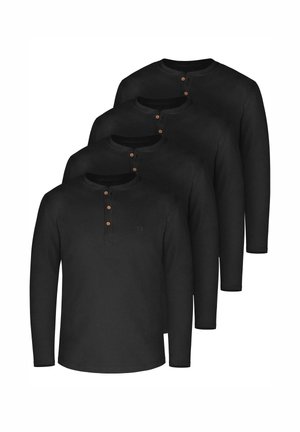4 PACK - Langarmshirt - schwarz
