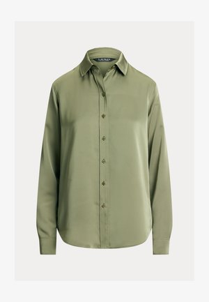 Lauren Ralph Lauren, CLASSIC FIT SATIN CHARMEUSE SHIRT - Chemisier - light agave