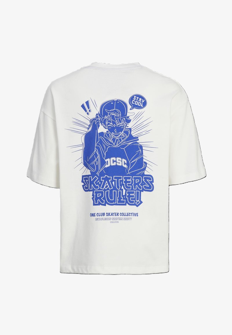 Jack & Jones Junior JOCSC BACKPRINT TEE CREW NECK - T-Shirt print - cloud dancer