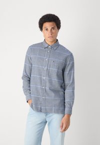Tommy Hilfiger BRUSHED GINGHAM OVERCHECK SHIRT - Majica - carbon navy/multi