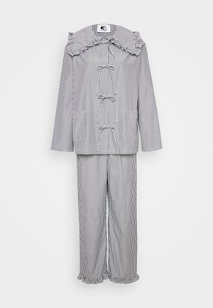 Sleeper LYBID PAJAMA WITH RUFFLED COLLAR - Pyjama - black/white