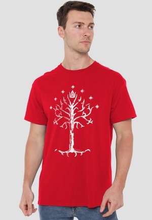 Cotton Soul, LOR TREE OF GONDOR - Print T-shirt - red