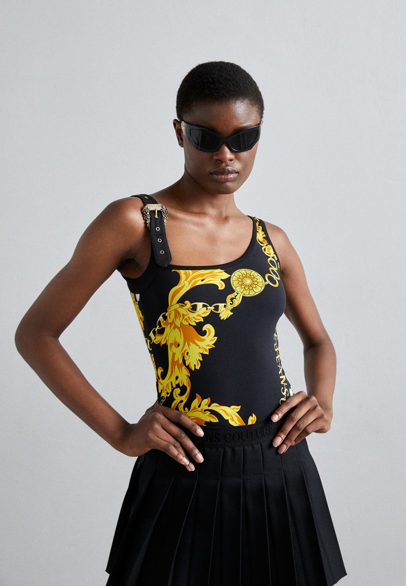 Versace Jeans Couture INTERLOCK CHAIN Top/czarny Zalando.pl