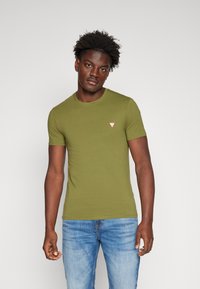 Guess - CORE TEE - Pamata T-krekls - green stone Miniatūras attēls 1