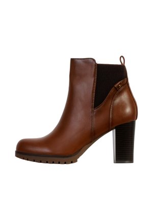 À ZIP - Bottines à plateau - camel