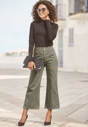 Flared Jeans - khaki