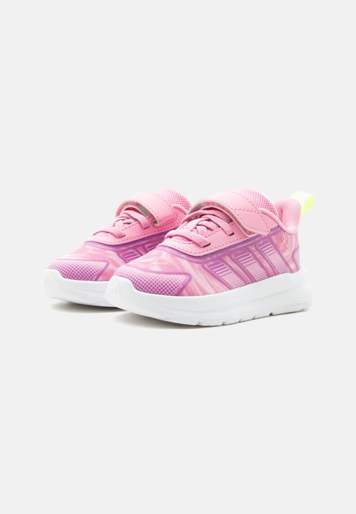 adidas TENSAUR RUN 4.0 UNISEX - Road running shoes - st tropic bloom/purple burst/hi res yellow — photo 2
