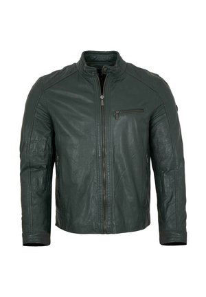 RIGA - Lederjacke - dunkelgrün