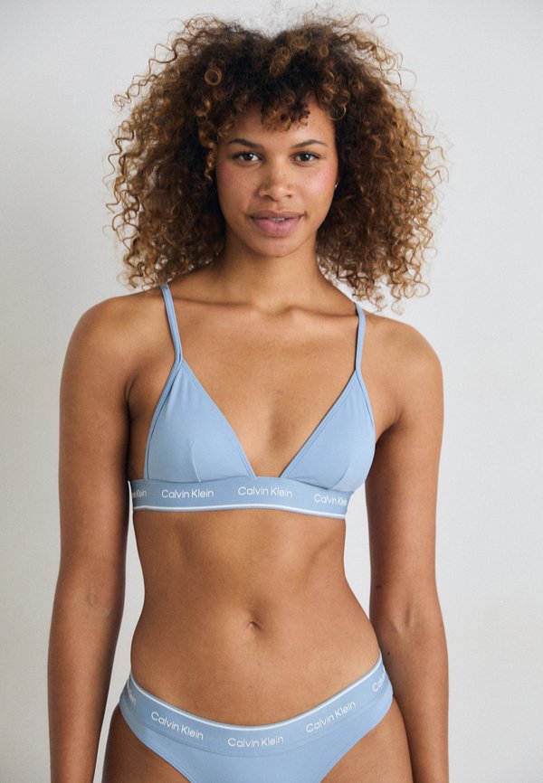 TRIANGLE - Bikini top - faded denim