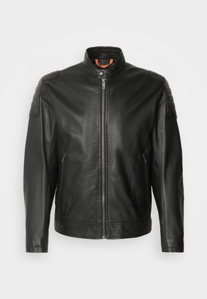 BOSS JOMOTO - Leather jacket - black