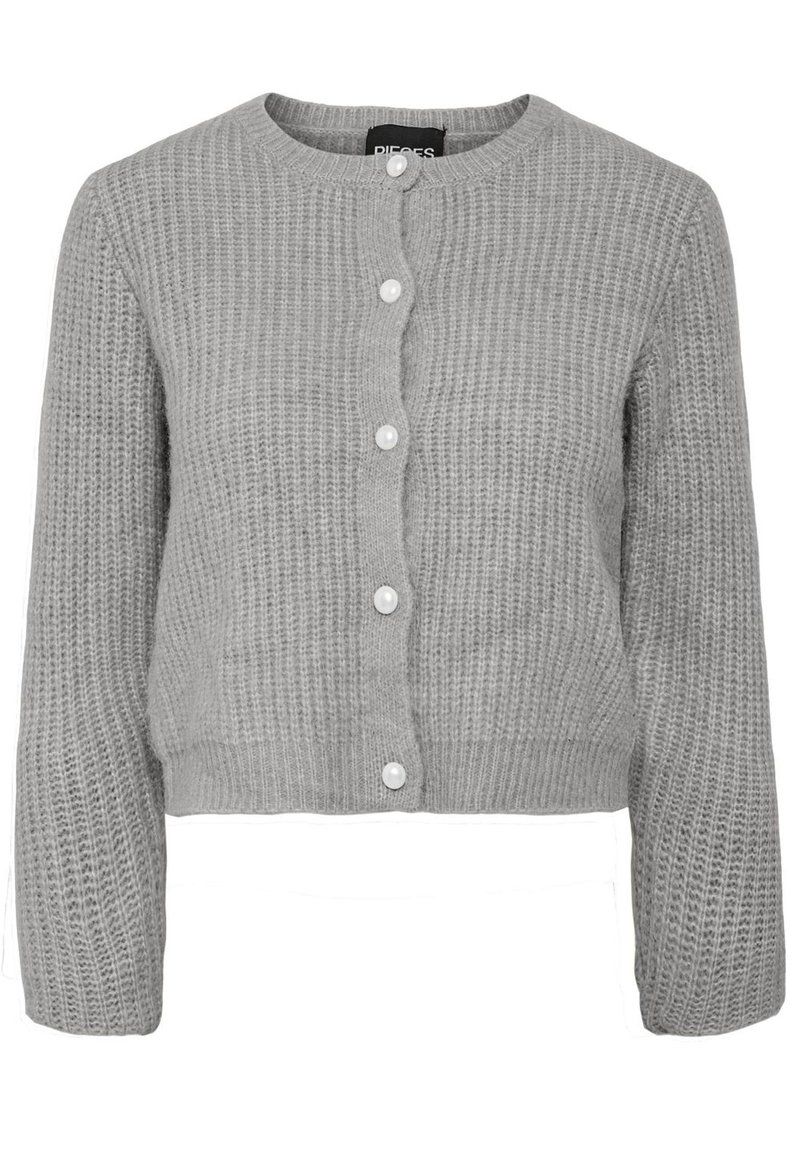 Pieces Vest grijs gemêleerd