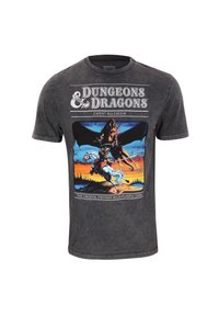 Henry Tiger DUNGEONS AND DRAGONS ORIGINAL RPG - Triko s potiskem - dark heather grey