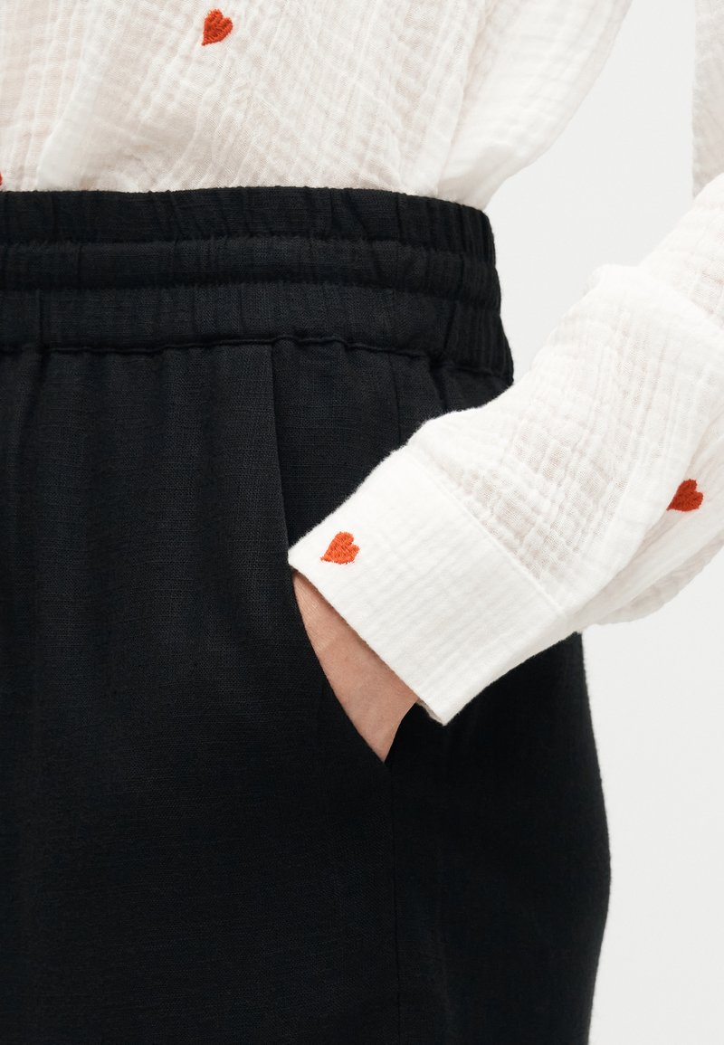 Pantaloncini Donna Noisy May In Misto Viscosa E Lino – Vita Alta, Colore Neutro, Modello Nmleilani HW - 4