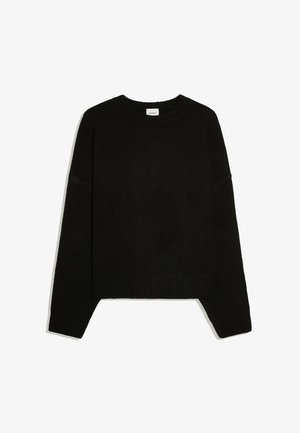 Bershka, BOXY ROUND NECK - SWEATER - Pullover - black