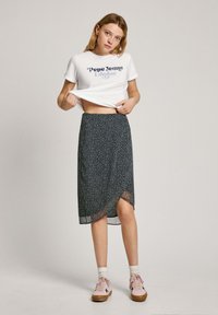 Pepe Jeans Zavinovací sukně - black