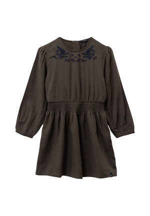 FLOWER EMBROIDERY - Jurk - bronze
