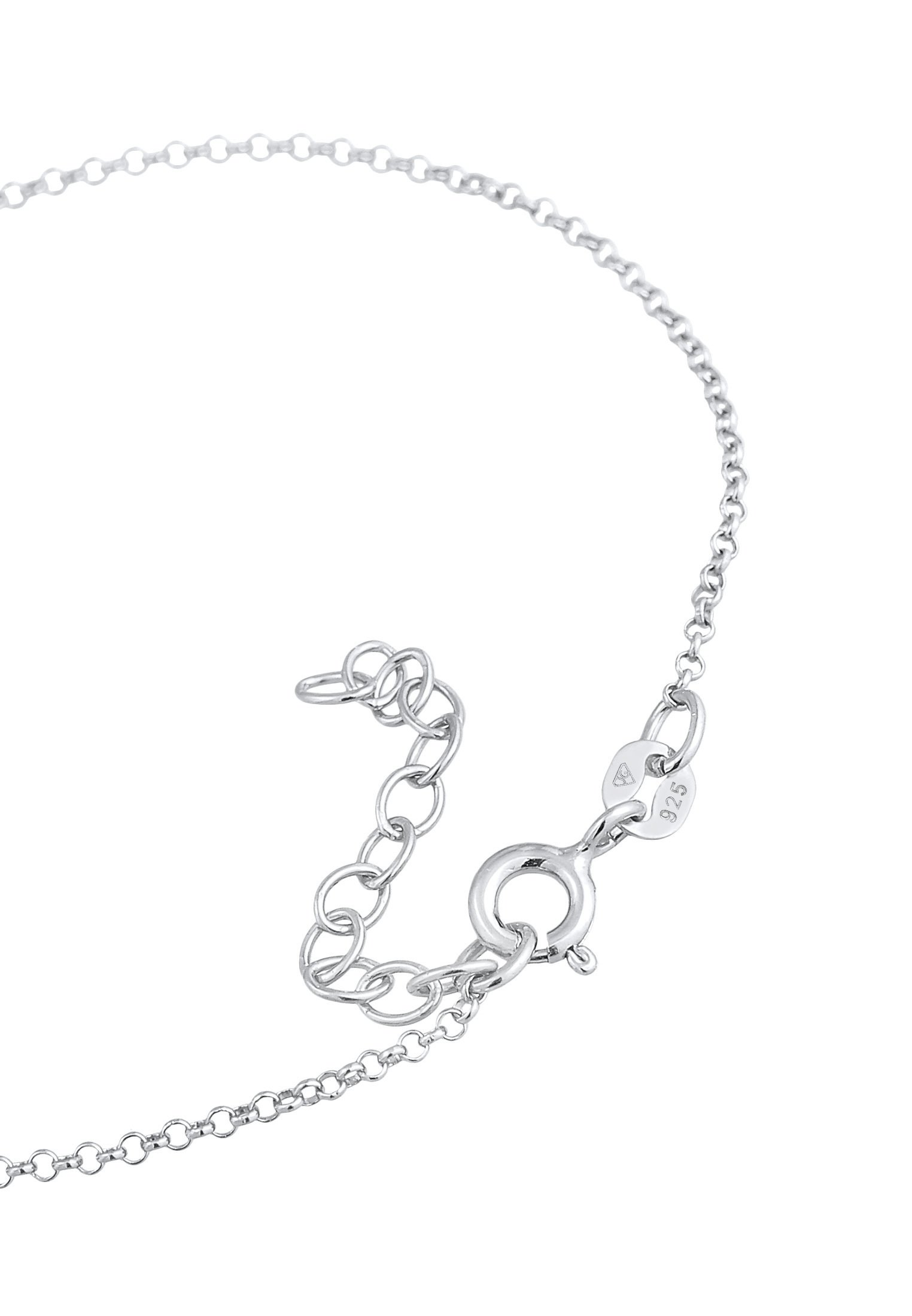 Elli Dames Armband Dameshartliefde rood met emaille in 925 Sterling