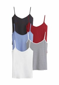 THE SET REGULAR FIT - THIN STRAP 5 PACK - Linne - black white red blue stripe