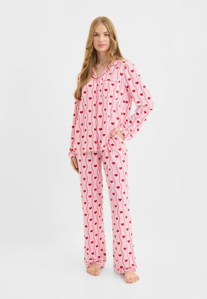 WAVY HEART PRINT - Pyjamas - pink