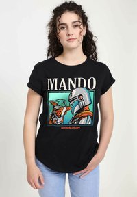 Star Wars STAR WARS: MANDALORIAN FOUND YOU - Triko s potiskem - black