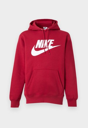 Nike Sportswear, CLUB HOODIE - Hættetrøje - tough red/white