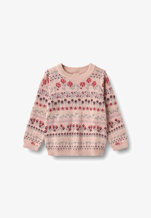 Wheat, JACQUARD PULLOVER MIKMAK - Pullover - dim rose