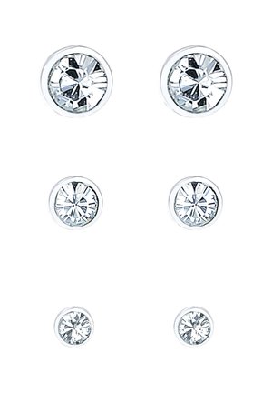 SPARKLING STACK - MIT KRISTALLEN VON SWAROVSKI® - Pendientes - silver-coloured