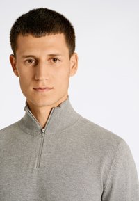 Lindbergh HALF ZIP - Jersey de punto - grey stone mix