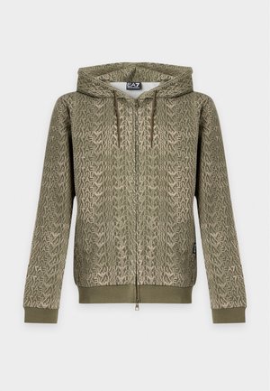 EA7 Emporio Armani, TRAIN LOGO SERIES HOODIE MONOGRAM - Sweat zippé - fancy kalameta
