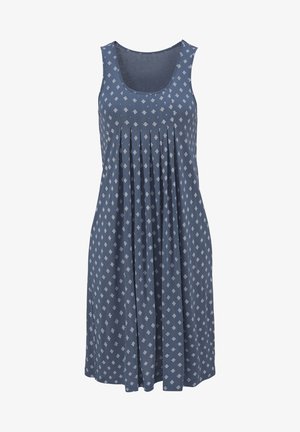 Beach Time, Freizeitkleid - blau-bedruckt