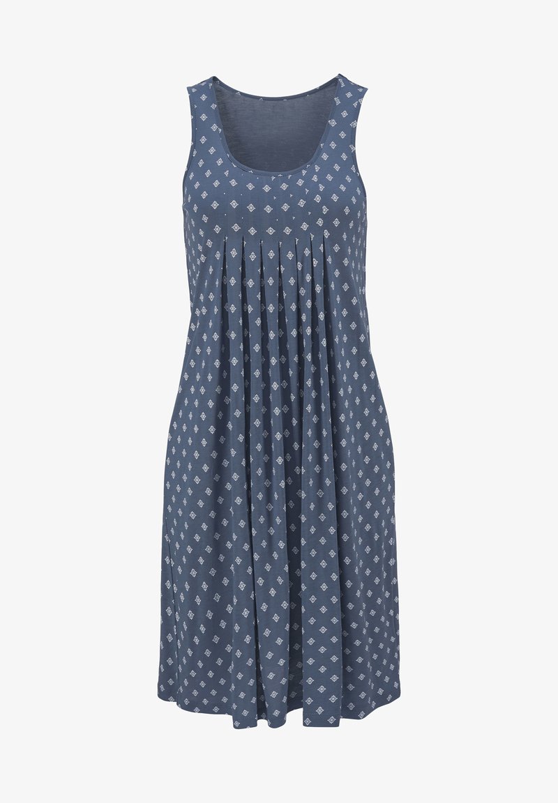Beach Time Robe de jour - blau-bedruckt