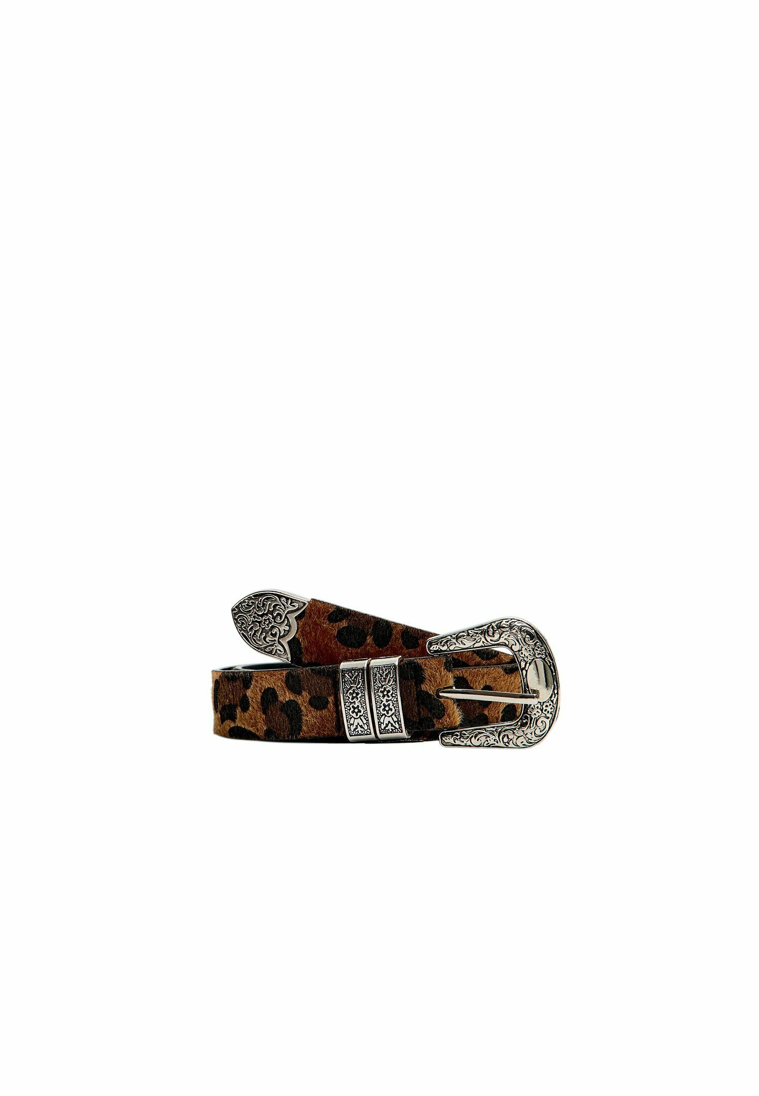 Ceinture Femme Fine Noir - Boucle Métal Argent Lézard, Faux Cuir, Réglable Taille S à XL
