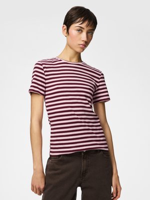 PCRUKA NOOS  - Camiseta estampada - roseate spoonbill stripes:tawny port