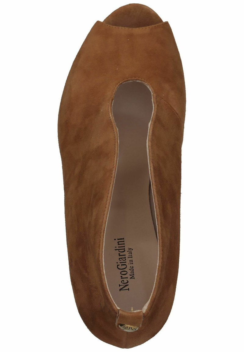 Damen Klassische Pumps | NeroGiardini High Heel Peeptoe tabacco/braun - DP79329 Damen Klassische Pumps | NeroGiardini High Heel Peeptoe tabacco/braun - DP79329