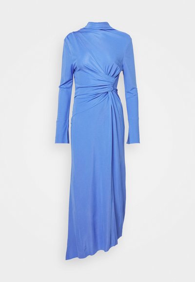 Victoria Beckham HIGH NECK DRAPED DRESS - Trikotāžas kleita - oxford blue