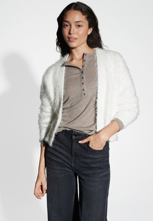 STRAIGHT CUT - Strickjacke - milk
