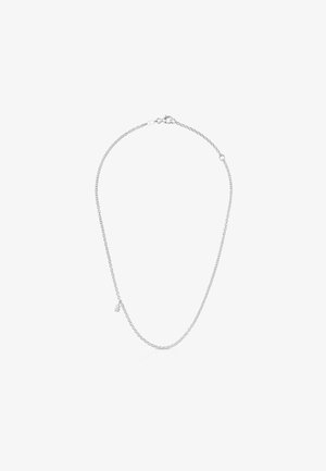 Collana in argento con un design delicato, caratterizzata da un piccolo pendente. I collegamenti sono sottili e uniformemente distanziati, con una chiusura sicura.