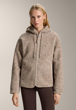 OYSHO FAUX-SHEARLING HOODED - Veste polaire - light brown