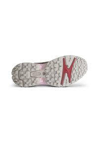Semelle d’une chaussure ECCO taille 39 avec une semelle texturée grise et des motifs d’adhérence rouges, présentée sur fond blanc.