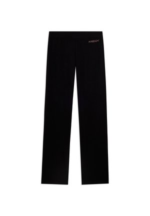 Pantaloni neri a gamba dritta con vita elastica, con piccolo logo "FREDDY" vicino alla parte superiore destra.